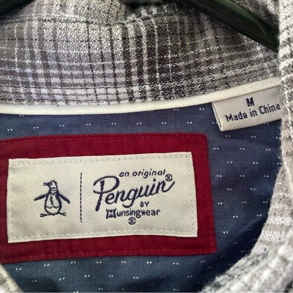 Original Penguin Men's Long-Sleeved Button-Down Shirt Size M - Picture 8 of 9